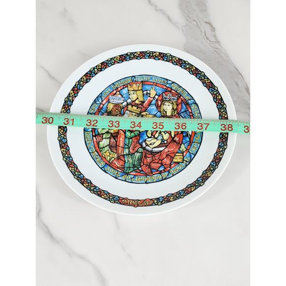 Christmas Three Wise Men Three Kings Vitrail Stain Glass 1979 Porcelain Limoges - Picture 13 of 13